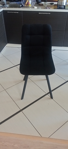 Стул на металлокаркасе Чилли К темно-серый (velutto 32) / черный фото покупателя 336