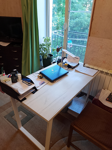 Деревянный стол Лота Лофт 140х80 черный матовый / бетон светлый фото покупателя 824