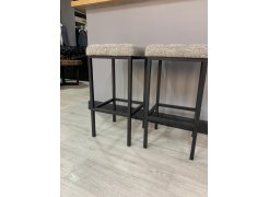 Барный стул Лофт кожзам темно-серый / черный матовый фото покупателя 261