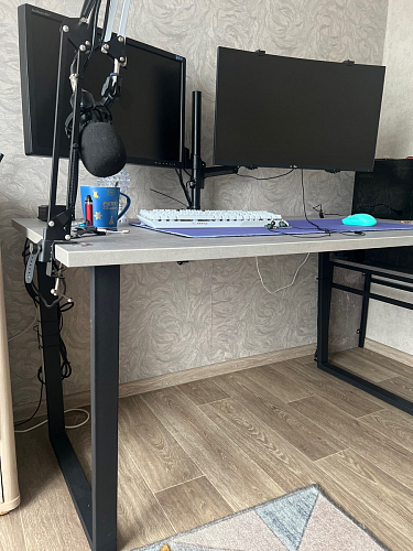 Стол Лота Лофт 120 25 мм сабия / белый матовый фото покупателя 228