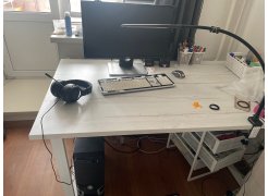 Деревянный стол Лота Лофт 120(160)х75 черный матовый / бетон светлый фото покупателя 923