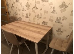 Стол Лота Лофт 140 25 мм юта / белый матовый фото покупателя 295