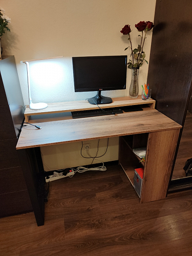 Письменный стол Битти Лофт 116х60х75 креатель / черный матовый фото покупателя 109