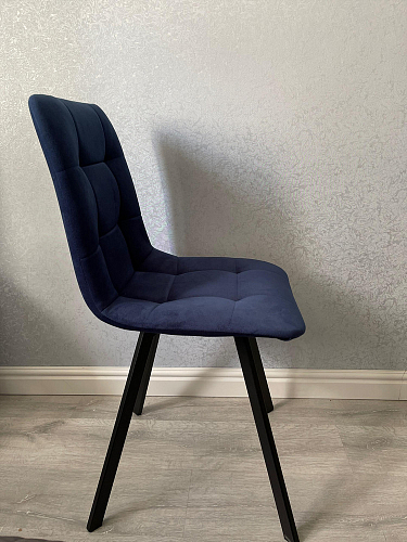 Стул на металлокаркасе Чилли темно-серый / черный каркас фото покупателя 693