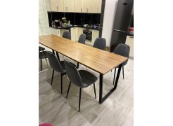 Деревянный стол Лота Лофт 120(160)х75 черный матовый / бетон светлый фото покупателя 140