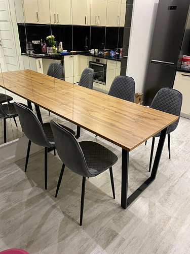 Стол раскладной Лота Лофт 120 25 мм юта / черный матовый фото покупателя 140