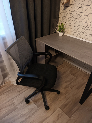 Письменный стол Битти Лофт 116х60х75 креатель / черный матовый фото покупателя 64