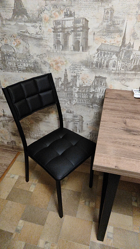 Стул на металлокаркасе Бекал темно-серый / графит фото покупателя 1