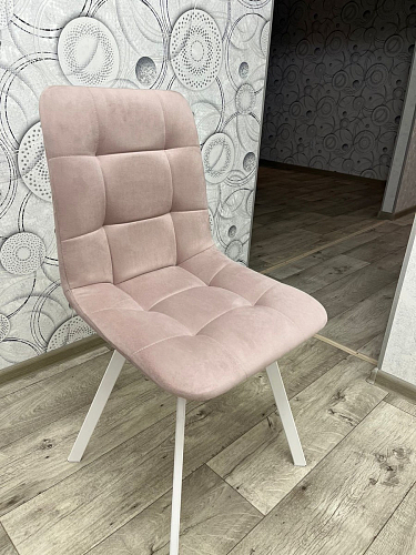 Стул на металлокаркасе Чилли синяя ткань / белый фото покупателя 1333