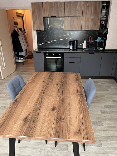 Стол Тринити Лофт 120 32 мм дуб галифакс табако / черный матовый фото покупателя 213