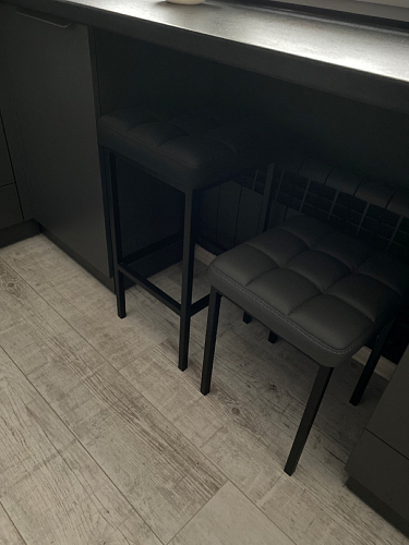 Барный стул Лофт ткань канди крем / черный матовый фото покупателя 168