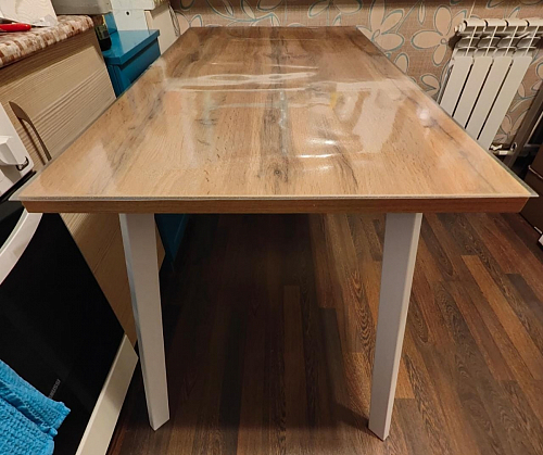 Стол Тринити Лофт 120 32 мм бетон / черный матовый фото покупателя 696