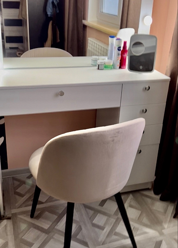 Стул на металлокаркасе Gabi 1 light blue / black / gold фото покупателя 679