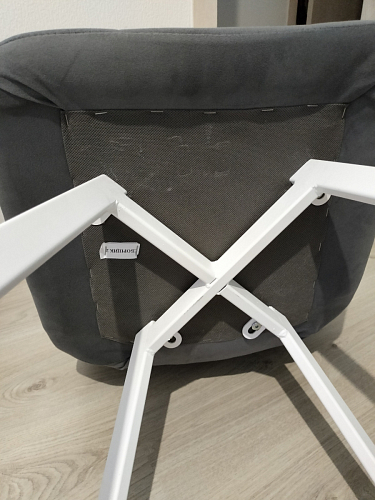 Стул на металлокаркасе Чилли темно-серый / черный каркас фото покупателя 90