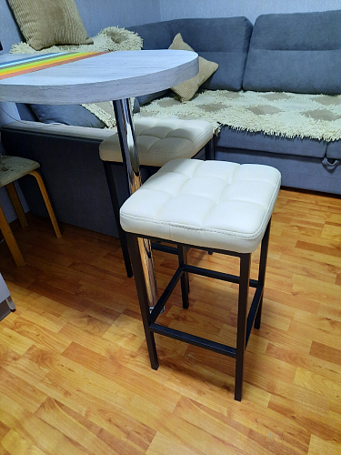 Барный стул Лофт катания минт / белый матовый фото покупателя 66