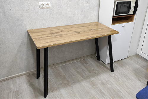 Стол Тринити Лофт 120 32 мм бетон / черный матовый фото покупателя 129