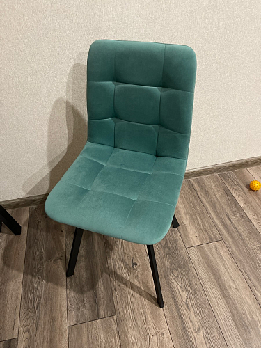 Стул на металлокаркасе Чилли К темно-серый (velutto 32) / черный фото покупателя 129