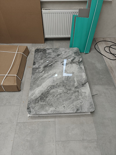 Стол на тумбе Бугун белый / золото фото покупателя 57