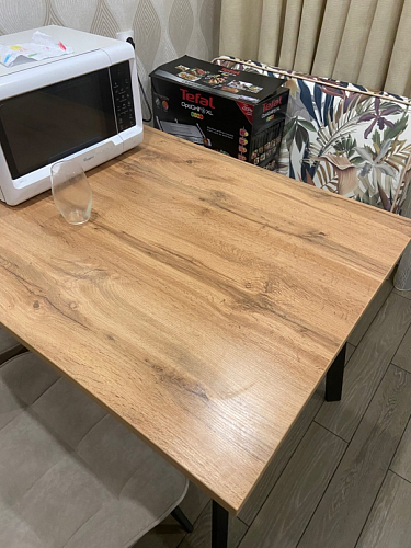 Стол Тринити Лофт 120 32 мм дуб галифакс табако / черный матовый фото покупателя 465