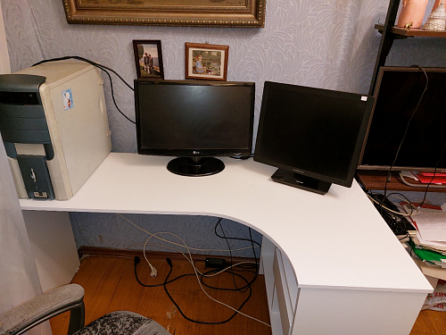 Письменный стол СПм-25 левый белый  - Уцененный экземпляр фото покупателя 36