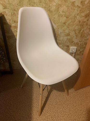 Пластиковый стул Eames PC-015 серо-голубой / дерево фото покупателя 60