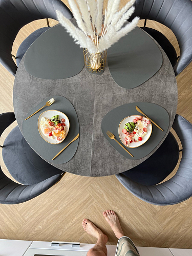 Стул на металлокаркасе Kamelia светло-фиолетовый / золотой фото покупателя 35