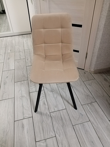 Стул на металлокаркасе Чилли синяя ткань / белый фото покупателя 280