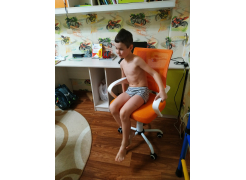 Компьютерное кресло Ergoplus белое / голубое фото покупателя 18