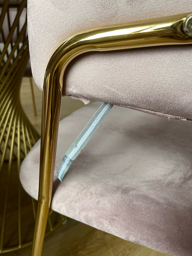 Стул на металлокаркасе Kamelia green / gold фото покупателя 65