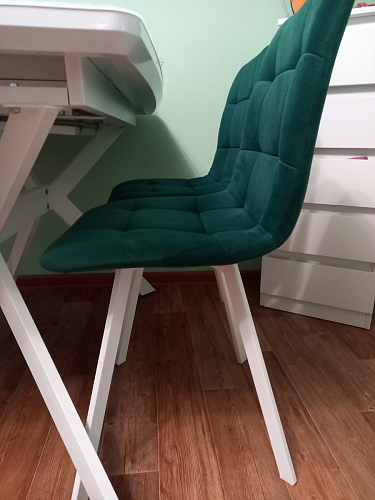 Стул на металлокаркасе Чилли черный / зеленый фото покупателя 291