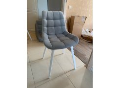 Стул на металлокаркасе Челси белый / латте фото покупателя 162