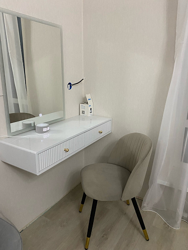 Стул на металлокаркасе Gabi 1 light blue / black / gold фото покупателя 454