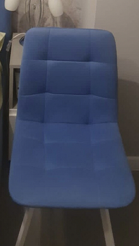 Стул на металлокаркасе Чилли К темно-серый (velutto 32) / черный фото покупателя 93