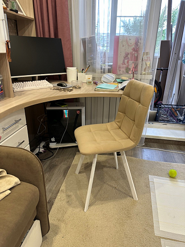 Стул на металлокаркасе Чилли зеленый / белый каркас фото покупателя 592