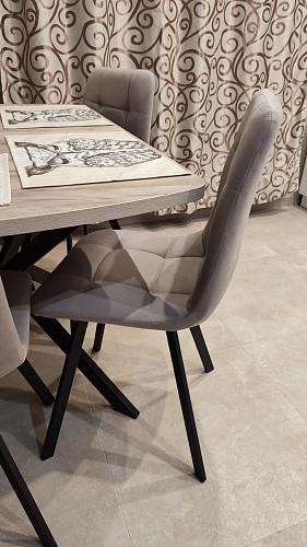 Комплект из "Стул на металлокаркасе Чилли розовый / черный каркас" 2 шт. фото покупателя 1469