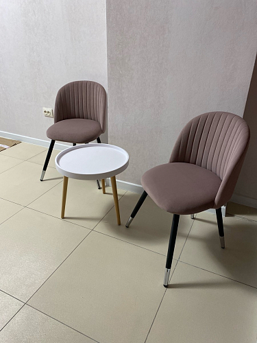 Стул на металлокаркасе Gabi 1 light purple / black / gold фото покупателя 122