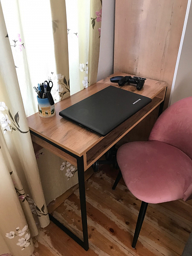 Письменный стол Лео Лофт бетон / черный матовый фото покупателя 31