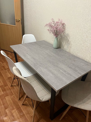 Деревянный стол Лота Лофт 120х75 белый матовый / дуб крафт золотой фото покупателя 151