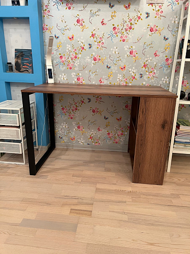 Письменный стол Битти Лофт 116х60х75 креатель / черный матовый фото покупателя 73