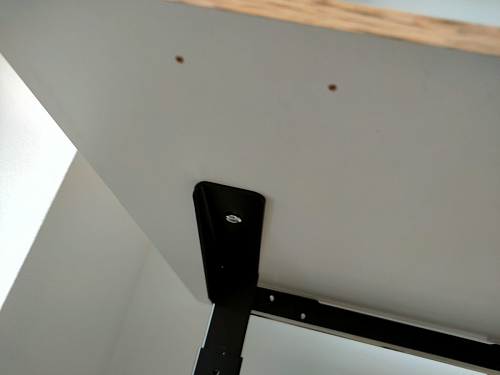 Компьютерный стол Маркос с механизмом подъема 120х75х75 орех кантри / белый фото покупателя 15