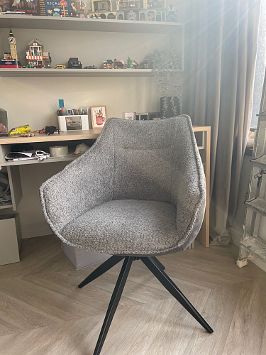 Стул на металлокаркасе Kansas gray / graphite gray / black фото покупателя 5