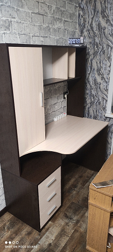 Стол компьютерный КСТ-16 бетон / белый фото покупателя 13