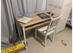 Письменный стол Леон Лофт дуб делано светлый / белый матовый фото покупателя 17