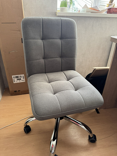 Компьютерное кресло Fiesta/Фиеста флок серый 29 фото покупателя 32