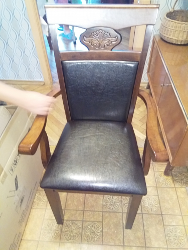 Стул деревянный Luiza dirty oak / dark brown фото покупателя 31