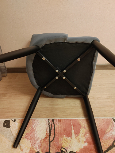 Стул на металлокаркасе Kora beige / black фото покупателя 79