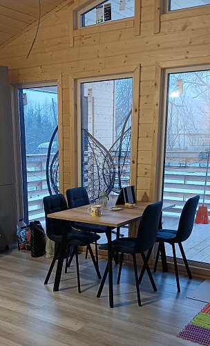 Стул на металлокаркасе Чилли черный / зеленый фото покупателя 1236