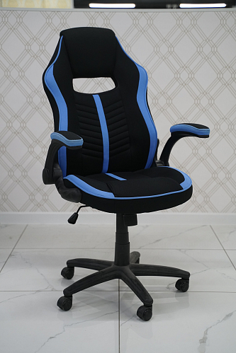 Компьютерное кресло Plast черный / голубой из шоурума 1