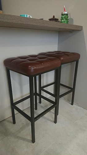 Барный стул Лофт микровелюр катания блэк / черный матовый фото покупателя 8