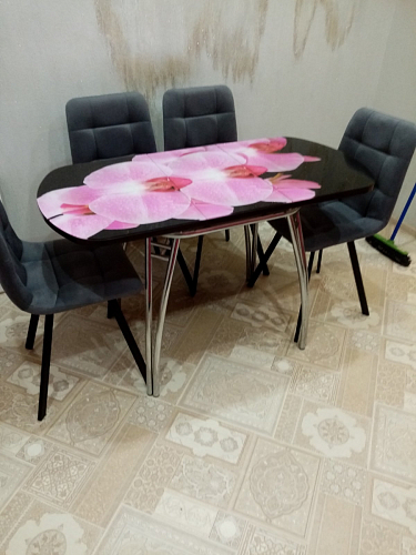 Стул на металлокаркасе Чилли синяя ткань / белый фото покупателя 1063